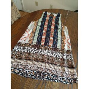 Medium Pearle 88 Sleeveless Multi-Color Cut Out Open Back Midi Mini Dress